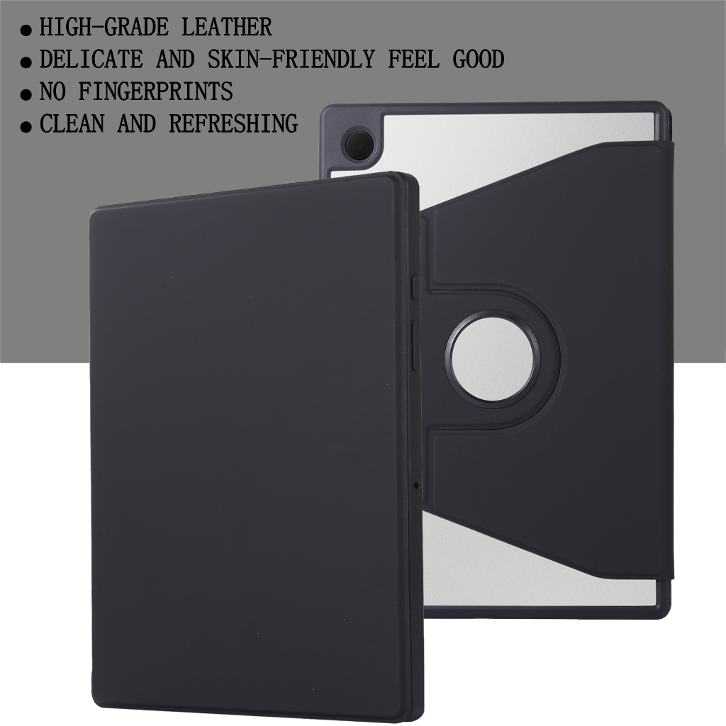 Untuk Samsung Galaxy Tab A8 10.5 (2021) 10.5 &quot;SM-X200 SM-X205 Fashion360° Rotating Stand High End Acrylic Clear Cover Dengan Slot Pulpen Tablet Pelindung Flip Case