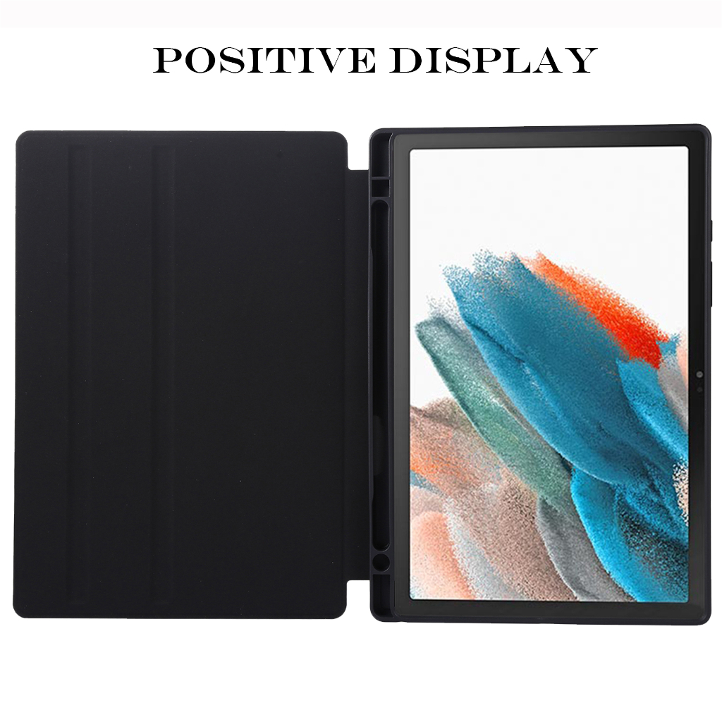 Untuk Samsung Galaxy Tab A8 10.5 (2021) 10.5 &quot;SM-X200 SM-X205 Fashion360° Rotating Stand High End Acrylic Clear Cover Dengan Slot Pulpen Tablet Pelindung Flip Case