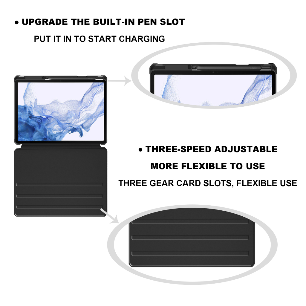 Untuk Samsung Galaxy Tab S8 S7 11.0 &quot;SM-X700 SM-X706 SM-X706B/U/N SM-T870 SM-T875 SM-T876B Fashion360° Penutup Bening Bahan Akrilik Berputar Dengan Pen Slot Stand Tablet Flip Case