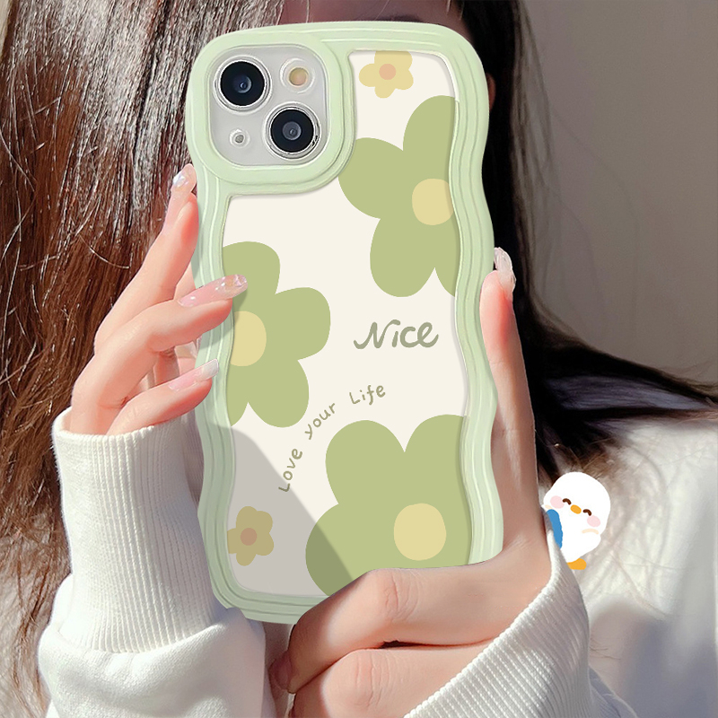 Casing Redmi 12C 10 9 9A 9T 9C NFC 10A Redmi Note 11 10s 11s 10 9 8 Note9 Note8 Note11s Note 10 Pro Max Plus Cute Fantasy Oil Painting Flowers Soft TPU Wavy Edge Phone Case