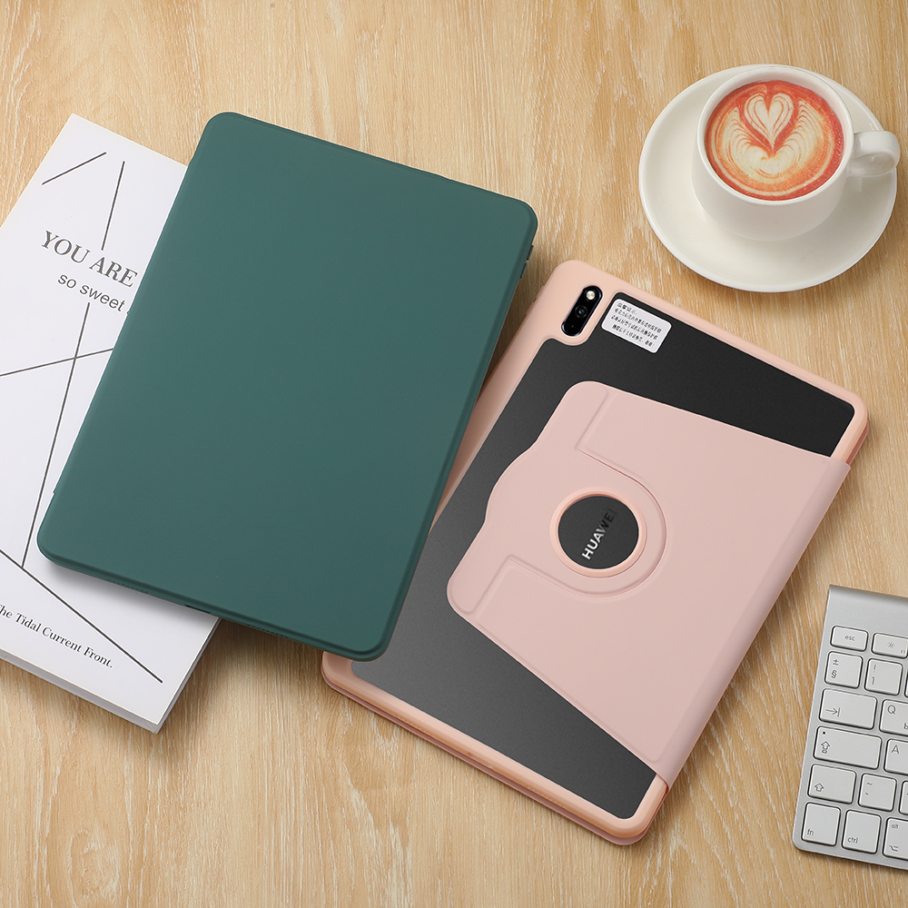 Untuk Huawei MatePad Pro 10.8 (2021.2019) 5G MRR-W29 MRX-AL09 AL19 MRX-W09 W19 Fashion360° Penutup Bening Akrilik Dapat Berputar Dengan Stand Slot Pulpen Flip Case Pelindung Tablet Mewah