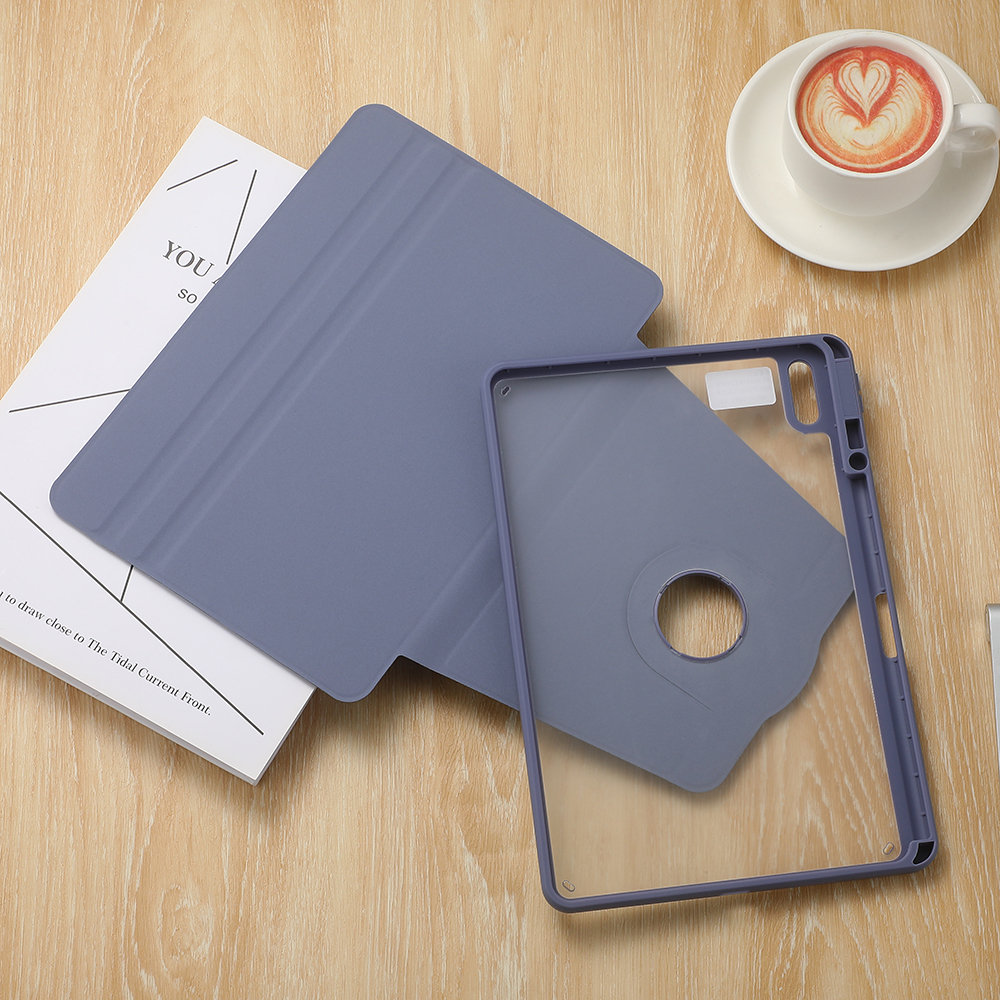 Untuk Huawei MatePad Pro 10.8 (2021.2019) 5G MRR-W29 MRX-AL09 AL19 MRX-W09 W19 Fashion360° Penutup Bening Akrilik Dapat Berputar Dengan Stand Slot Pulpen Flip Case Pelindung Tablet Mewah