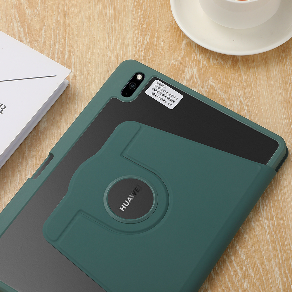 Untuk Huawei MatePad Pro 10.8 (2021.2019) 5G MRR-W29 MRX-AL09 AL19 MRX-W09 W19 Fashion360° Penutup Bening Akrilik Dapat Berputar Dengan Stand Slot Pulpen Flip Case Pelindung Tablet Mewah