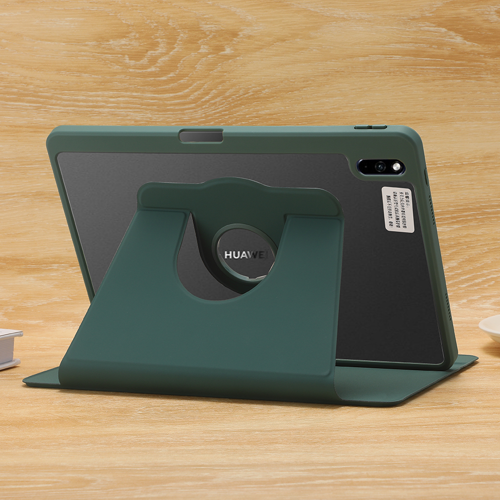 Untuk Huawei MatePad Pro 10.8 (2021.2019) 5G MRR-W29 MRX-AL09 AL19 MRX-W09 W19 Fashion360° Penutup Bening Akrilik Dapat Berputar Dengan Stand Slot Pulpen Flip Case Pelindung Tablet Mewah