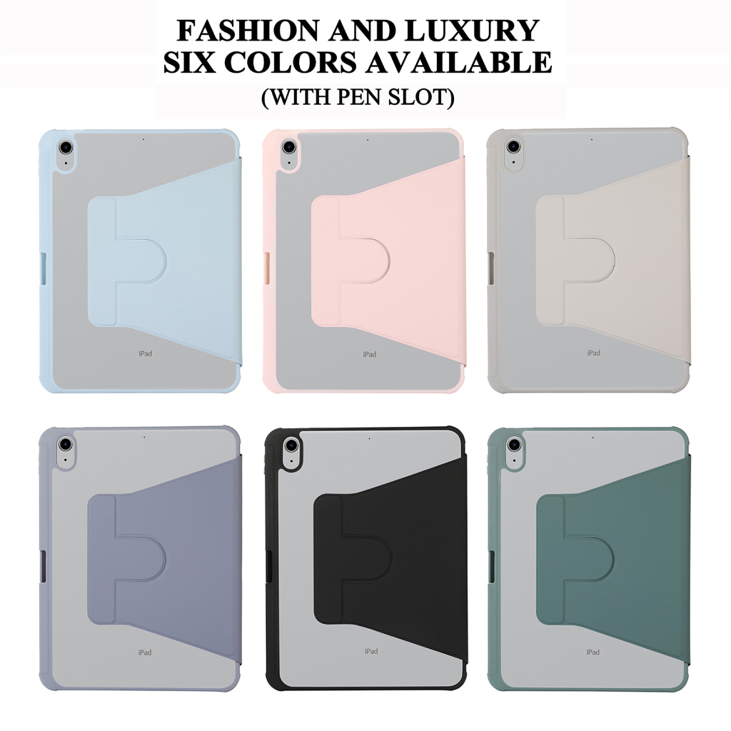 For iPad Mini6 (2021) 8.3 &quot;A2568 iPad mini (Generasi Ke-6) iPad Mini5 4 7.9&quot; Fashion360° Penutup Bening Akrilik Dapat Berputar Dengan Stand Slot Pulpen Flip Case Pelindung Tablet Mewah