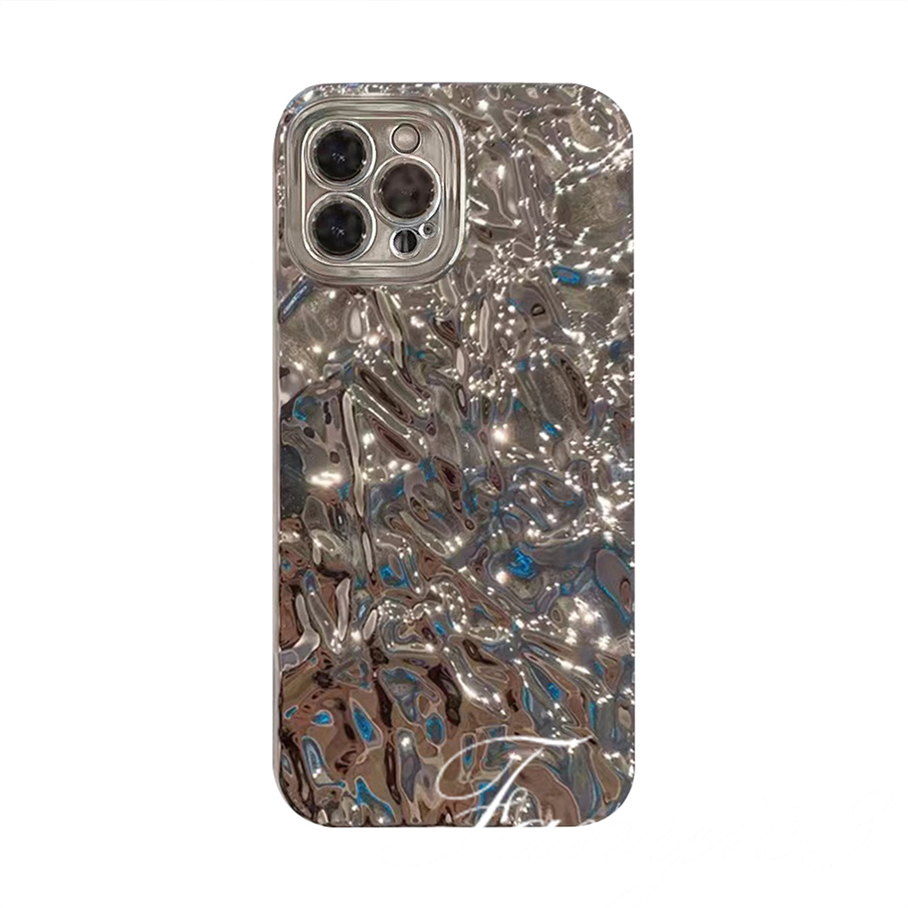 Compatible For IPhone 14 13 12 11 Pro Max X XR Xs Max 8 7 6 6s Plus S0E 2020 Kompatibel Untuk Mewah Perak Pola Batu Electroplating Phone Case TPU Silicon Lembut Cover Pelindung