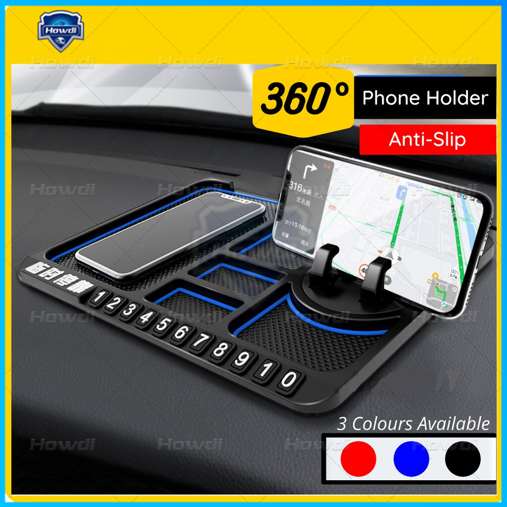 Silicone Anti-Slip Mat Car Handphone GPS Holder Dashboard Mobil Anti Slip Mat Nomor Parkir Mobil Tahan Panas washab