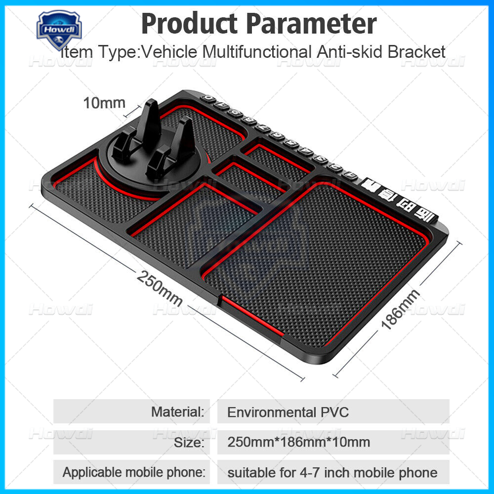 Silicone Anti-Slip Mat Car Handphone GPS Holder Dashboard Mobil Anti Slip Mat Nomor Parkir Mobil Tahan Panas washab