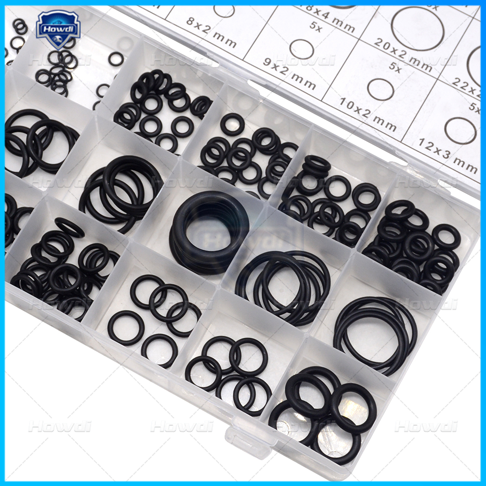 225pcs Ring O Karet Assortment Washer Gasket Sealing O-Ring Kit