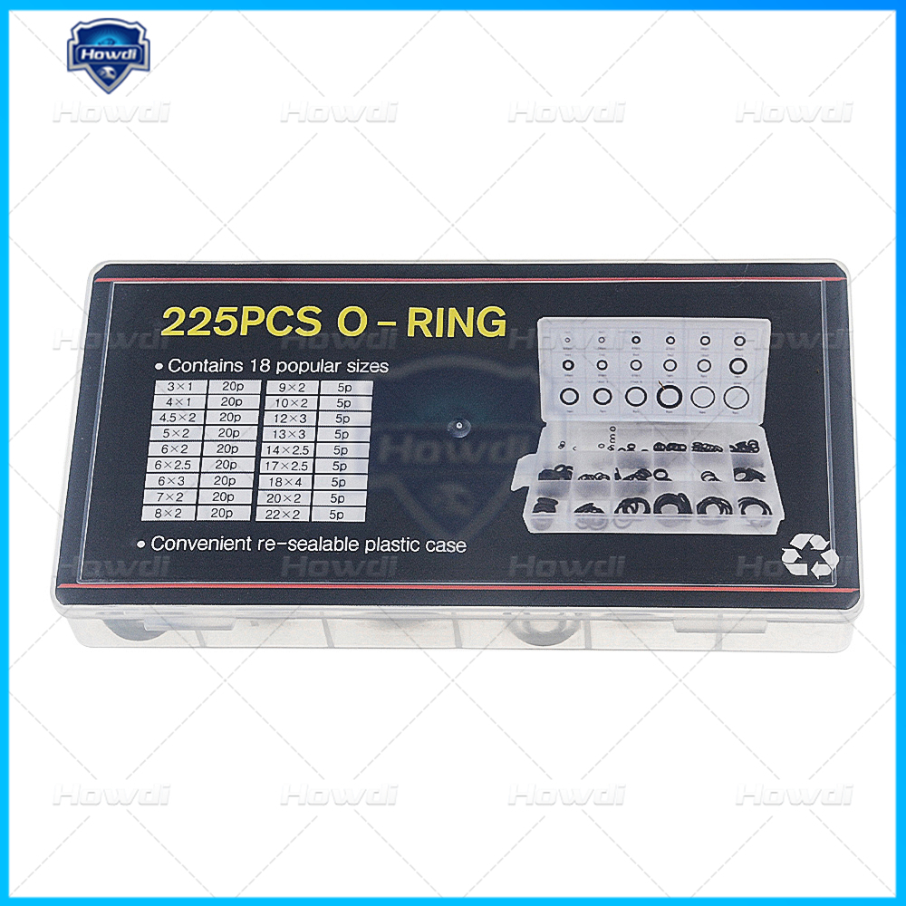 225pcs Ring O Karet Assortment Washer Gasket Sealing O-Ring Kit