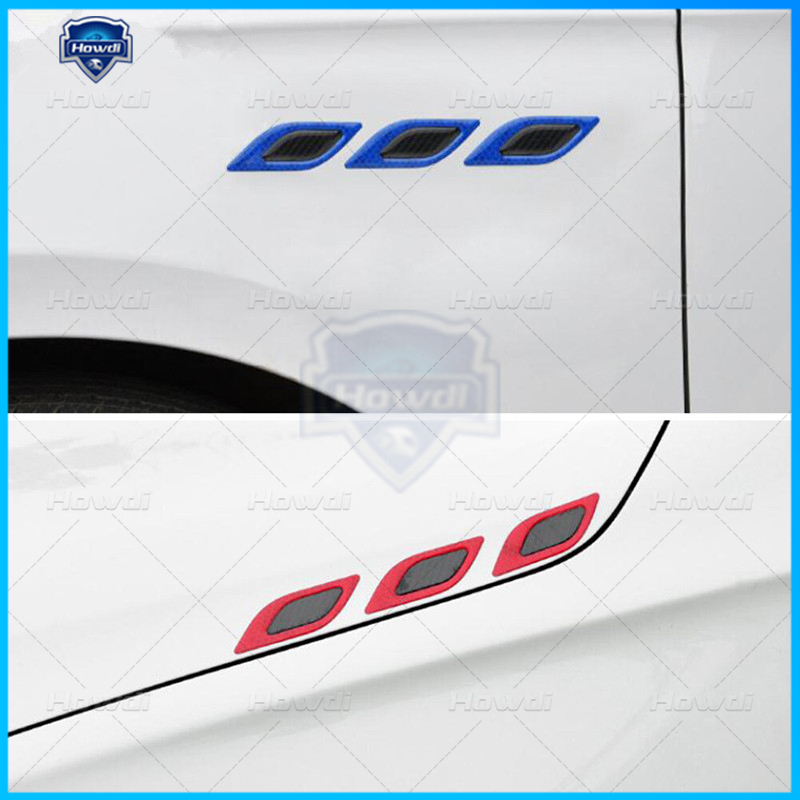 6 Pcs 3D Mobil Styling Reflektif Serat Karbon Bumper Strip Tape Peringatan Keselamatan Aman Reflektor Stiker