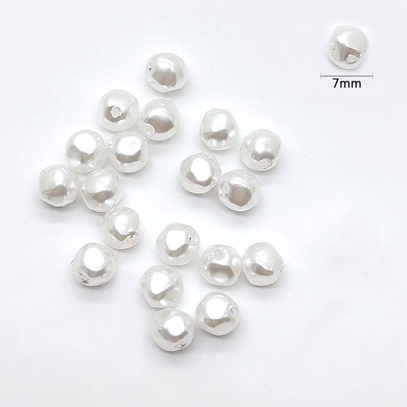 20pcs Mutiara Imitasi Barok Akrilik Dengan Manik-Manik Longgar Tidak Teratur Untuk Aksesoris Membuat Anting Dan Perhiasan Fashion DIY