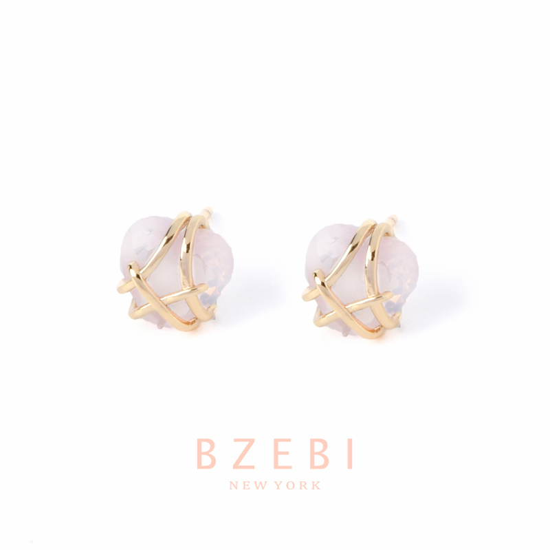 Anting Emas Berlian BZEBI 18k Anti Karat Korean Style Aksesoris Fashion Wanita Aksesoris Harian Perhiasan Premium Hadiah Ultah Dengan Box Exclusive 602e