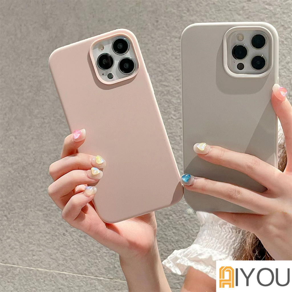 Case Bahan Silikon Tahan Banting Warna Permen Untuk iPhone 14 Pro MAX 14 Plus