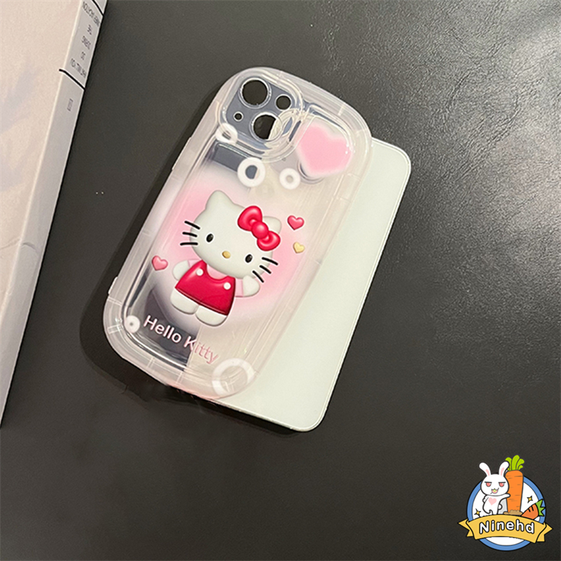 Realme C55 C35 C33 C31 C30 C30s 10c21y C25Y C25 C20 C20A C17 C15 C12 C11 7i 5 5s 5i 6i Kartun Lucu Fashion KT Kucing Casing Ponsel Bumper Transparan Shockproof Lembut TPU Silicone Cover