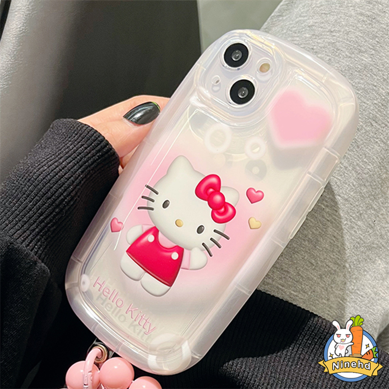 Realme C55 C35 C33 C31 C30 C30s 10c21y C25Y C25 C20 C20A C17 C15 C12 C11 7i 5 5s 5i 6i Kartun Lucu Fashion KT Kucing Casing Ponsel Bumper Transparan Shockproof Lembut TPU Silicone Cover