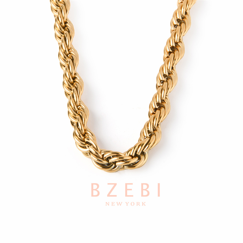 Bzebi Kalung Emas 18k, Kalung Baja Titanium, Kalung Liontin Berlian, Anti Karat, Aksesoris Fashion Wanita Perhiasan Gaya Korea, Hadiah Ulang Tahun Dengan Kotak Eksklusif 1177c