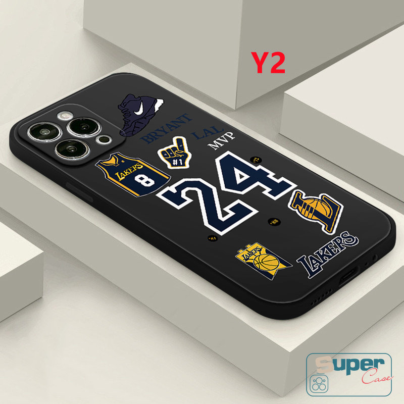 N.b.a Jersey Straight Cube Case Oppo A76 A17 A12 A78 A55 A57 Reno 8T 8 7 A54 A15 A95 A16 A74 A7 A5S A3S A35 A15S A9 A94 A52 A5 A35 Reno 65f 4F 54 A92 A53 Lakers Soft Case Kobe