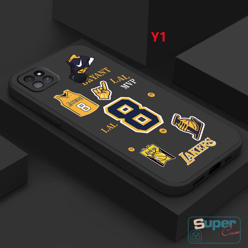 Casing Lakers Tepi Lurus Tpu Lembut Trendi Untuk Vivo Y11 Y20 Y02 Y16 Y12 Y35 Y20i V23E Y51 Y15 Y30i Y91 V25E Y22s Y91C Y31 Y15 Y30 Y95 Y50 Y93 Y22 Y53 Y12s Y20s Y12i N.B.A Kobe Cover