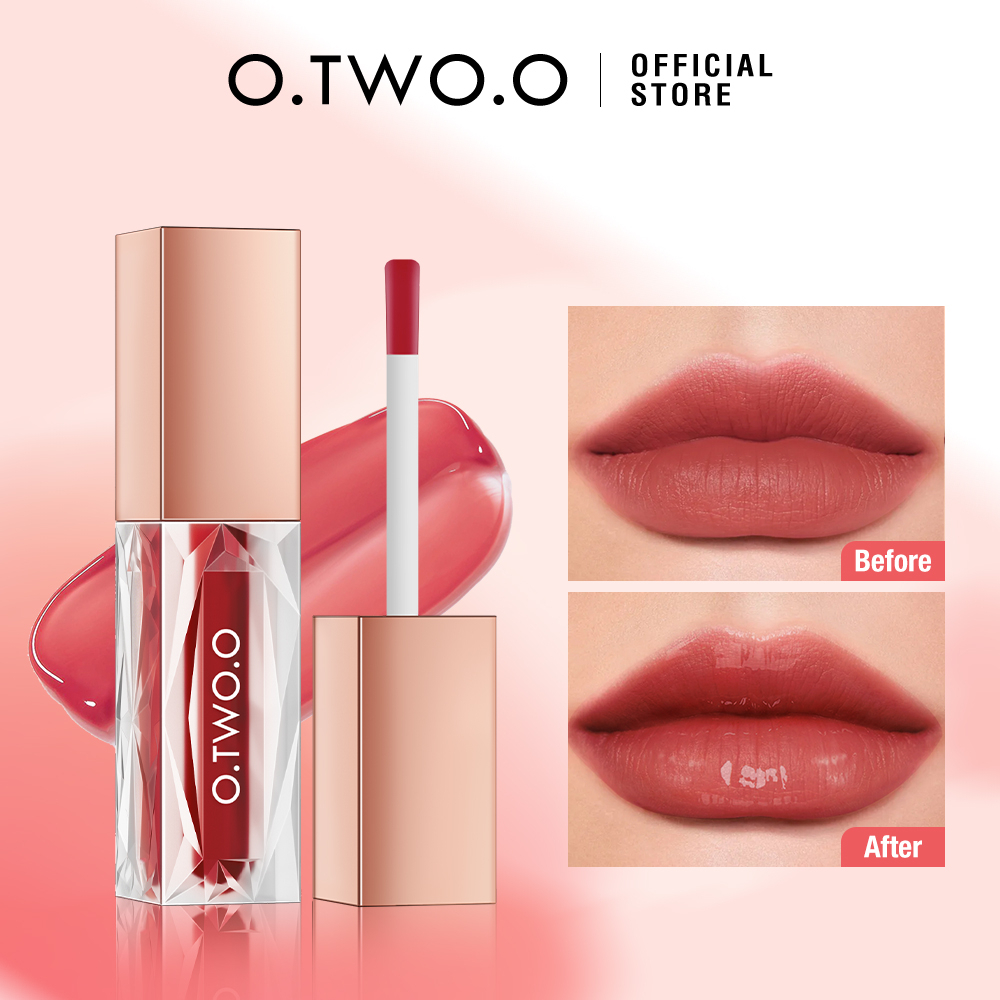 O.TWO.O Lip Gloss / Lipstick Kristal Bening Ringan Dan Jernih