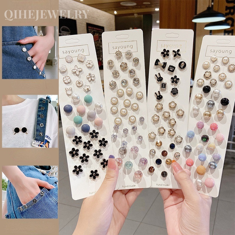 10pcs/set Lucu Dan Praktis Anti Liar Bros Kerah Gaun Mutiara Pin Aksesoris Pakaian Tetap Pin Fashion Perhiasan