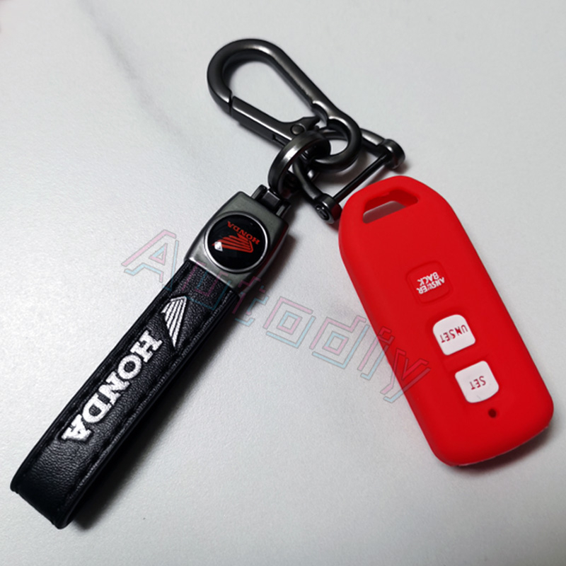 Silicone Protection Kunci Motor Remote Cover Case 3tombol Sarung Casing Untuk Honda Scoopy Vario125