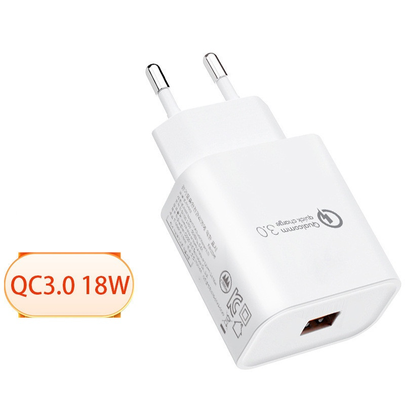 Kepala Charger Wireless 18W QC3.0 Fast Charging 9V / 2A 5V3A Dengan Port USB