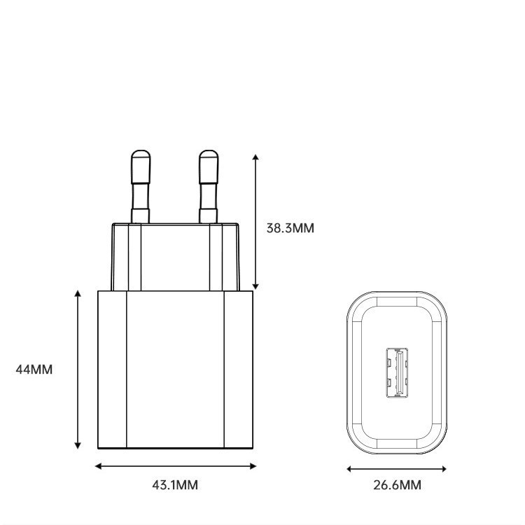 Kepala Charger Wireless 18W QC3.0 Fast Charging 9V / 2A 5V3A Dengan Port USB