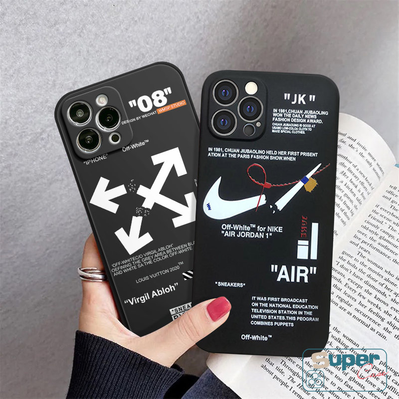 Soft TPU Case Samsung A14 A23 A04E A73 A04S A13 A04 A03 A53 A22 A03s A52s A21S A12 A50 A50S A32 A30S A10S A20S A72 A11 A52 A31 Fashion Trendy Merek Off-White Keren Silicon Back Case