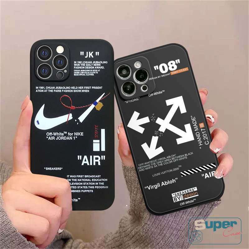 Soft TPU Case Samsung A14 A23 A04E A73 A04S A13 A04 A03 A53 A22 A03s A52s A21S A12 A50 A50S A32 A30S A10S A20S A72 A11 A52 A31 Fashion Trendy Merek Off-White Keren Silicon Back Case