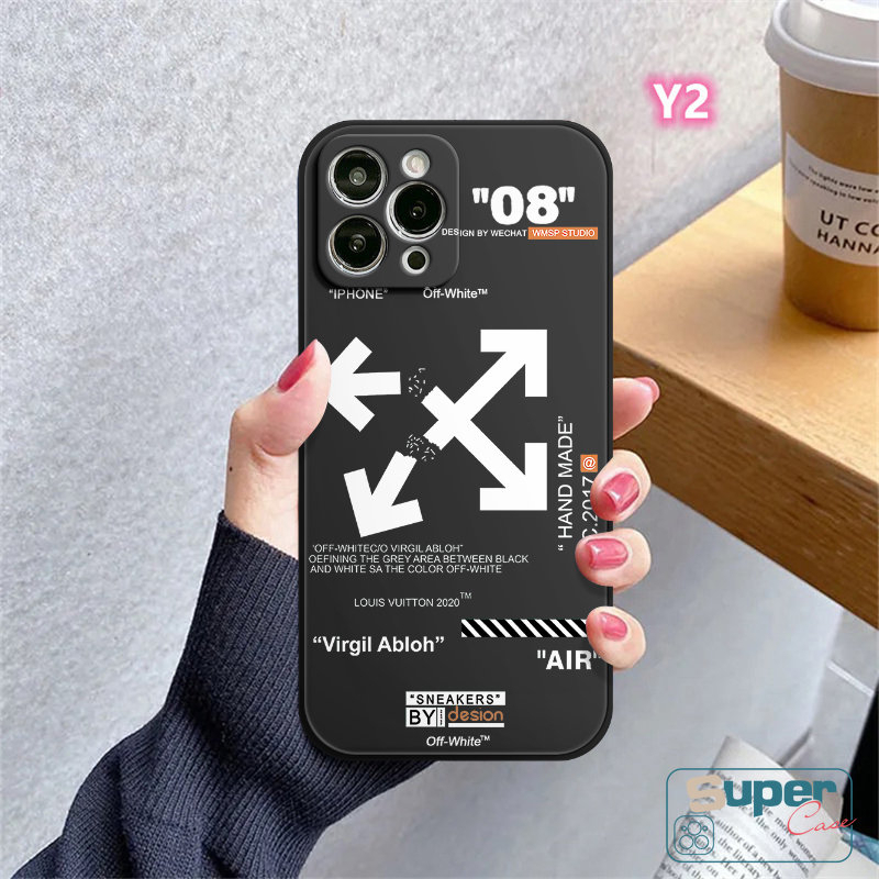 Fashion Trendy Merek Off-White N.I.K.E Matte Cover Case Untuk Realme C35 C33 C31 9 9pro 9i 8Pro 10 10 PRO+8 C30s C21Y C25 C20 C30 C21 8 C12 C11 2021 C25S C11 2020 5I 6I 7I 6 Loyang Sekat5 7 C