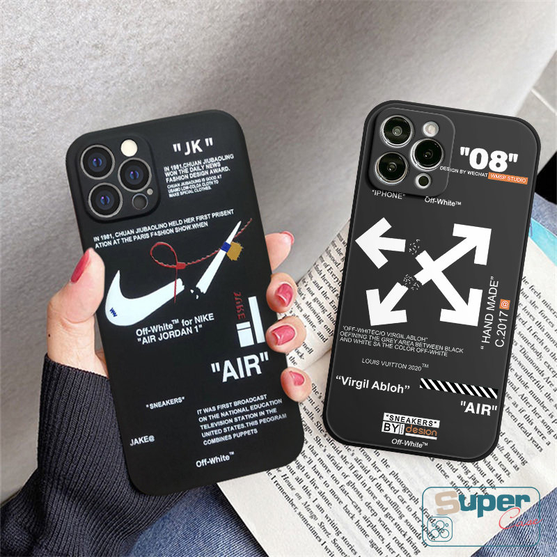 Soft TPU Case Samsung A14 A23 A04E A73 A04S A13 A04 A03 A53 A22 A03s A52s A21S A12 A50 A50S A32 A30S A10S A20S A72 A11 A52 A31 Fashion Trendy Merek Off-White Keren Silicon Back Case