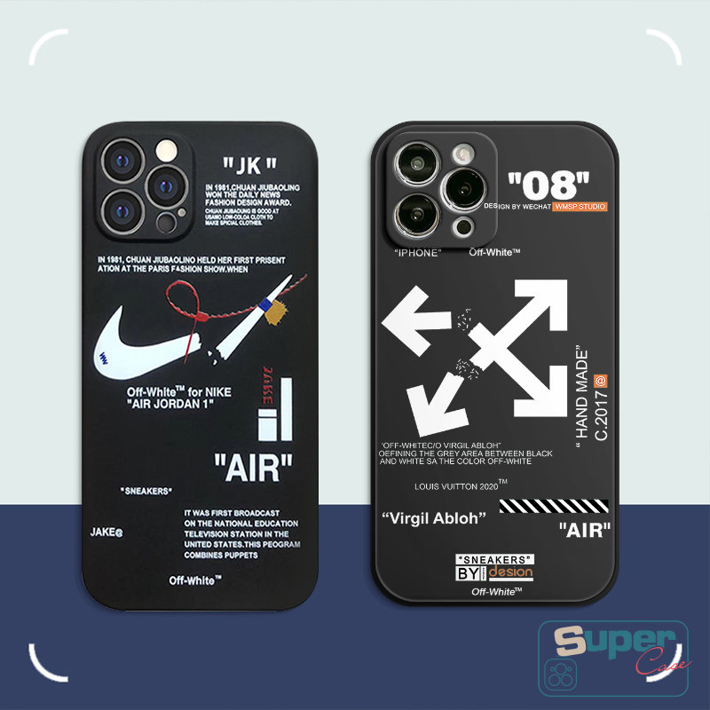 Soft TPU Case Samsung A14 A23 A04E A73 A04S A13 A04 A03 A53 A22 A03s A52s A21S A12 A50 A50S A32 A30S A10S A20S A72 A11 A52 A31 Fashion Trendy Merek Off-White Keren Silicon Back Case