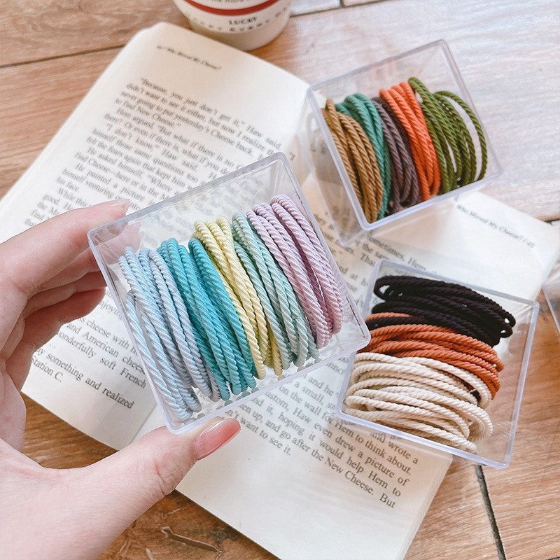 Fashion 50buah Pack Karet Gelang Elastis Tinggi Warna Macaron Kualitas Tinggi Tali Rambut Cincin Rambut