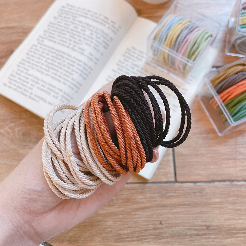 Fashion 50buah Pack Karet Gelang Elastis Tinggi Warna Macaron Kualitas Tinggi Tali Rambut Cincin Rambut