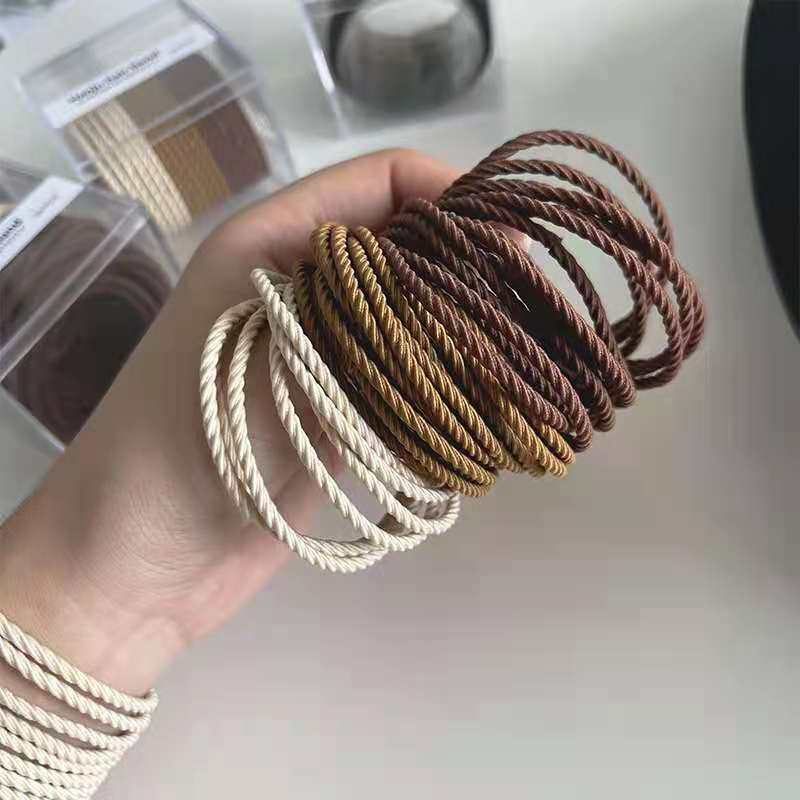 Fashion 50buah Pack Karet Gelang Elastis Tinggi Warna Macaron Kualitas Tinggi Tali Rambut Cincin Rambut