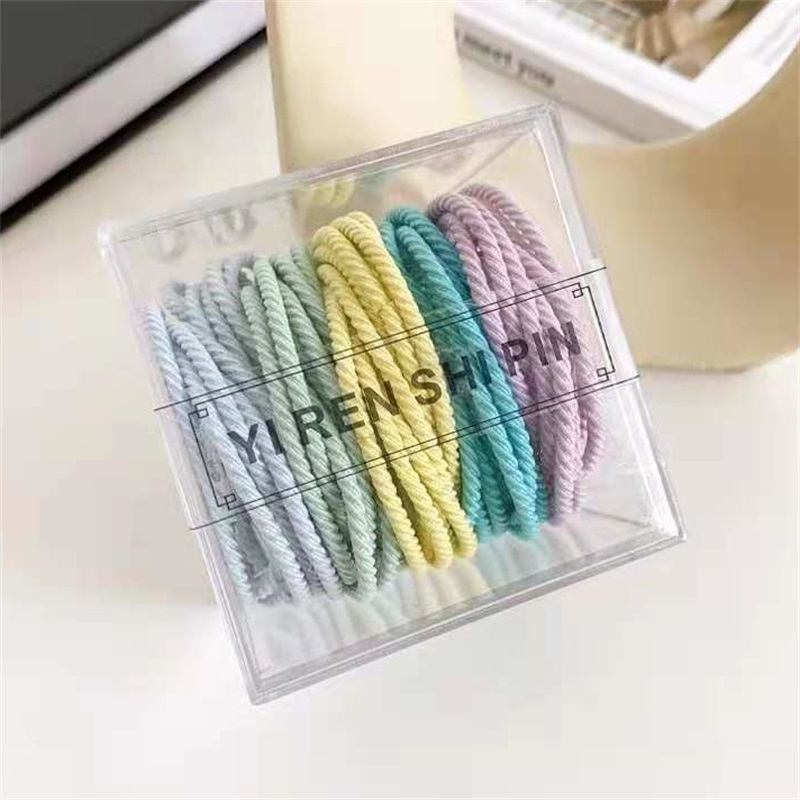 Fashion 50buah Pack Karet Gelang Elastis Tinggi Warna Macaron Kualitas Tinggi Tali Rambut Cincin Rambut