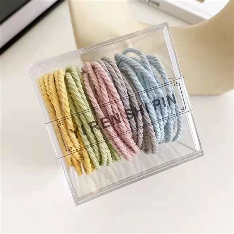 Fashion 50buah Pack Karet Gelang Elastis Tinggi Warna Macaron Kualitas Tinggi Tali Rambut Cincin Rambut