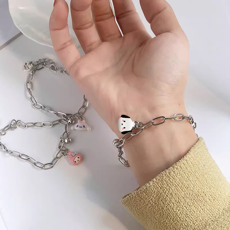 [antop] Gelang Adjustable Indah Pochacco Bell Gelang Pasangan Teman Mahasiswa Hadiah