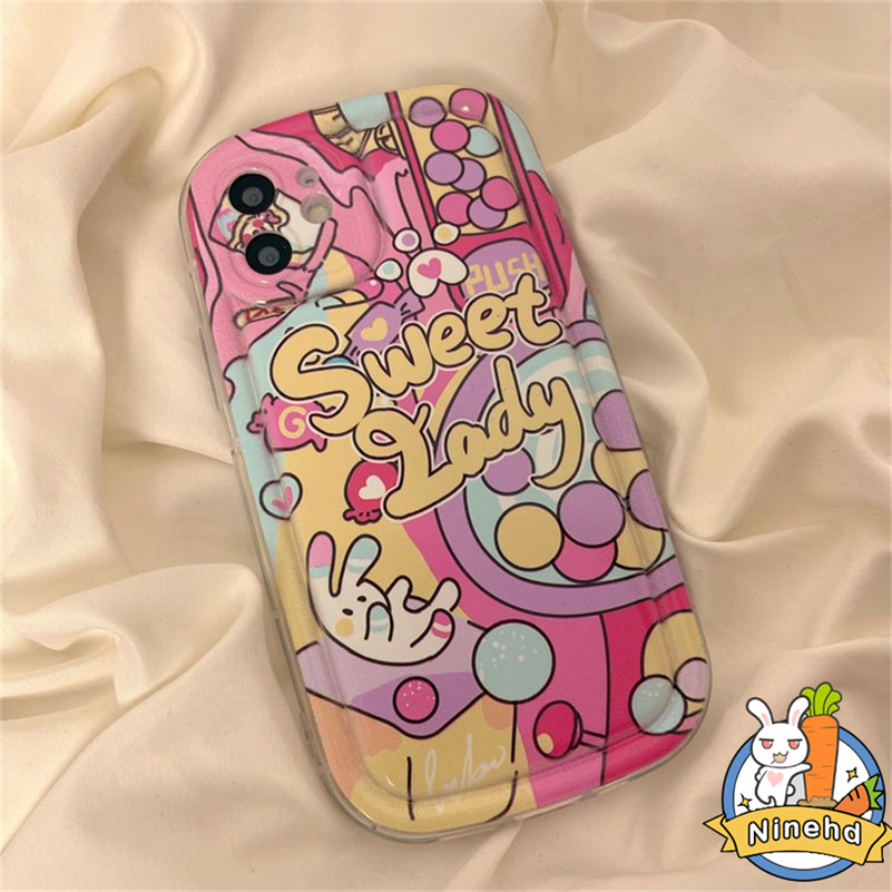 IPHONE Casing Kompatibel Untuk Iphone14 13 12 11 Pro Max X Xr Xs Max8 7 6 6s Plus SE Permen Korea Sweetheart Style Phone Case Silikon Bantal Udara Shockproof Soft Case Cover Pelindung