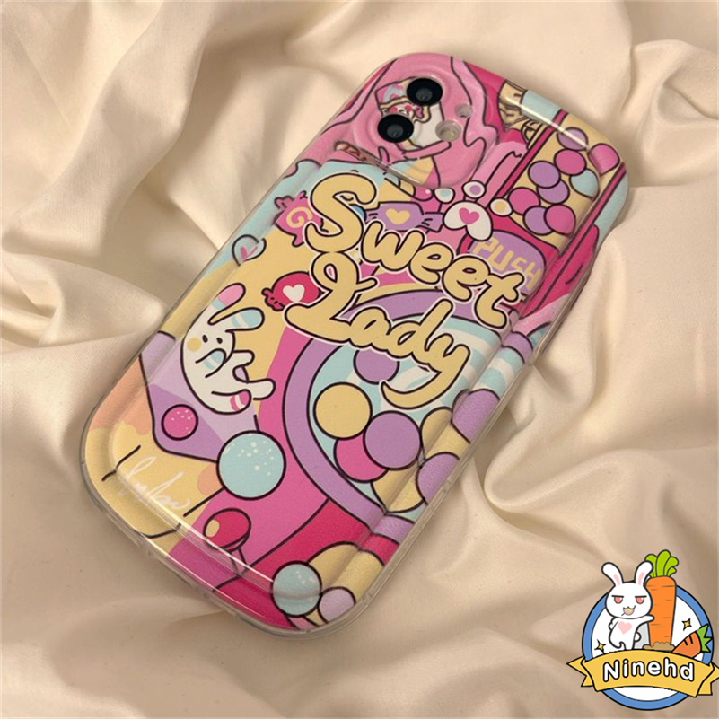 IPHONE Casing Kompatibel Untuk Iphone14 13 12 11 Pro Max X Xr Xs Max8 7 6 6s Plus SE Permen Korea Sweetheart Style Phone Case Silikon Bantal Udara Shockproof Soft Case Cover Pelindung