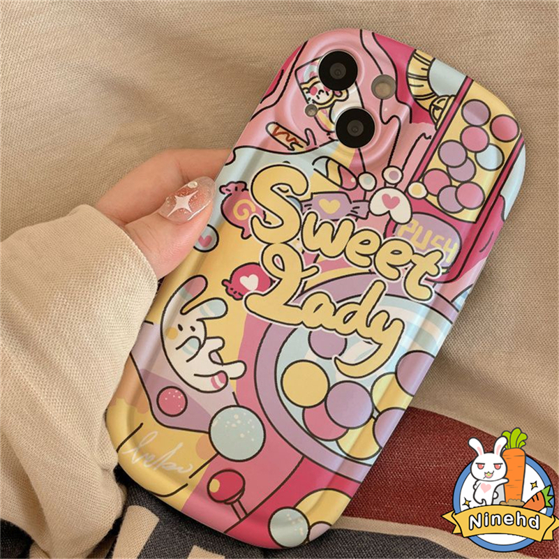 IPHONE Casing Kompatibel Untuk Iphone14 13 12 11 Pro Max X Xr Xs Max8 7 6 6s Plus SE Permen Korea Sweetheart Style Phone Case Silikon Bantal Udara Shockproof Soft Case Cover Pelindung