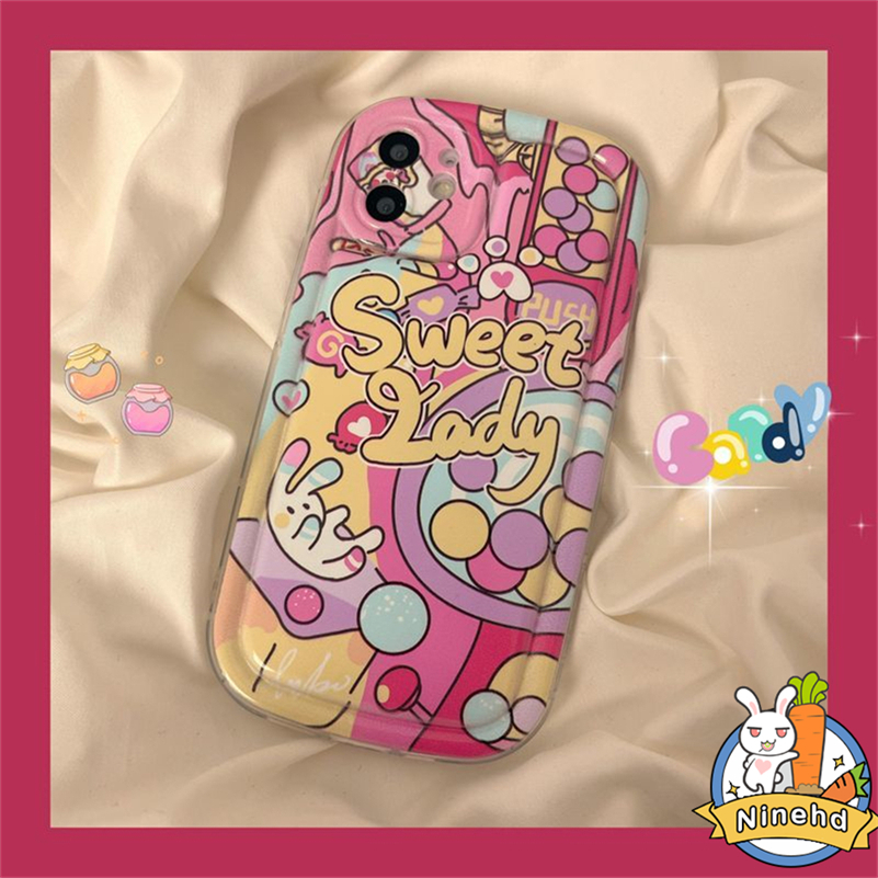 IPHONE Casing Kompatibel Untuk Iphone14 13 12 11 Pro Max X Xr Xs Max8 7 6 6s Plus SE Permen Korea Sweetheart Style Phone Case Silikon Bantal Udara Shockproof Soft Case Cover Pelindung