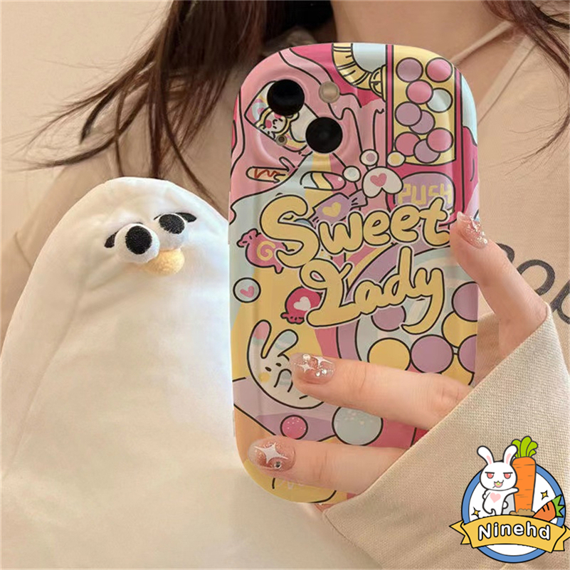 IPHONE Casing Kompatibel Untuk Iphone14 13 12 11 Pro Max X Xr Xs Max8 7 6 6s Plus SE Permen Korea Sweetheart Style Phone Case Silikon Bantal Udara Shockproof Soft Case Cover Pelindung