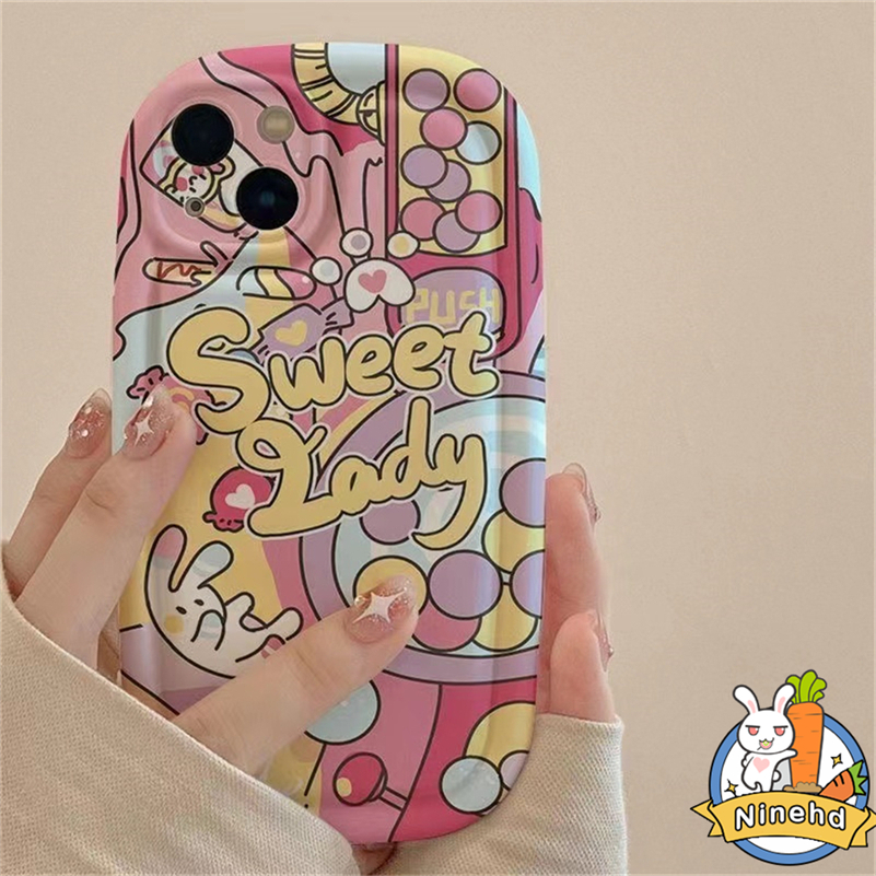 IPHONE Casing Kompatibel Untuk Iphone14 13 12 11 Pro Max X Xr Xs Max8 7 6 6s Plus SE Permen Korea Sweetheart Style Phone Case Silikon Bantal Udara Shockproof Soft Case Cover Pelindung