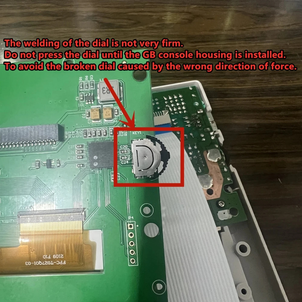 Layar LCD 2.45 Inci Dan Shell Baru Untuk Gameboy GB LCD Ukuran Koreksi Kecerahan Tinggi Instalasi Sederhana Tidak Perlu Potong Cangkang