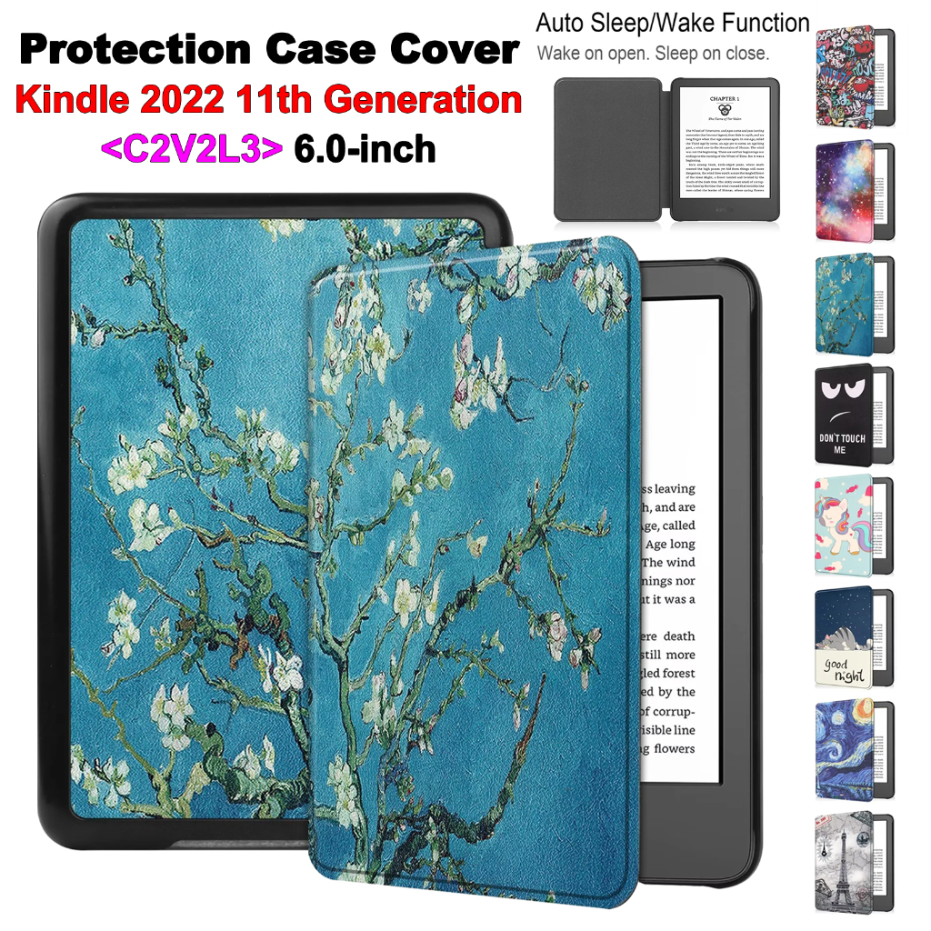 All-new Kindle2022 6.0 &quot;Case Untuk Amazon Kindle2022 Generasi 11 C2V2L3 6.0-inch e-Book Readers Casing Fashion Pola Dicat Flip eReader Penutup Pelindung Kulit