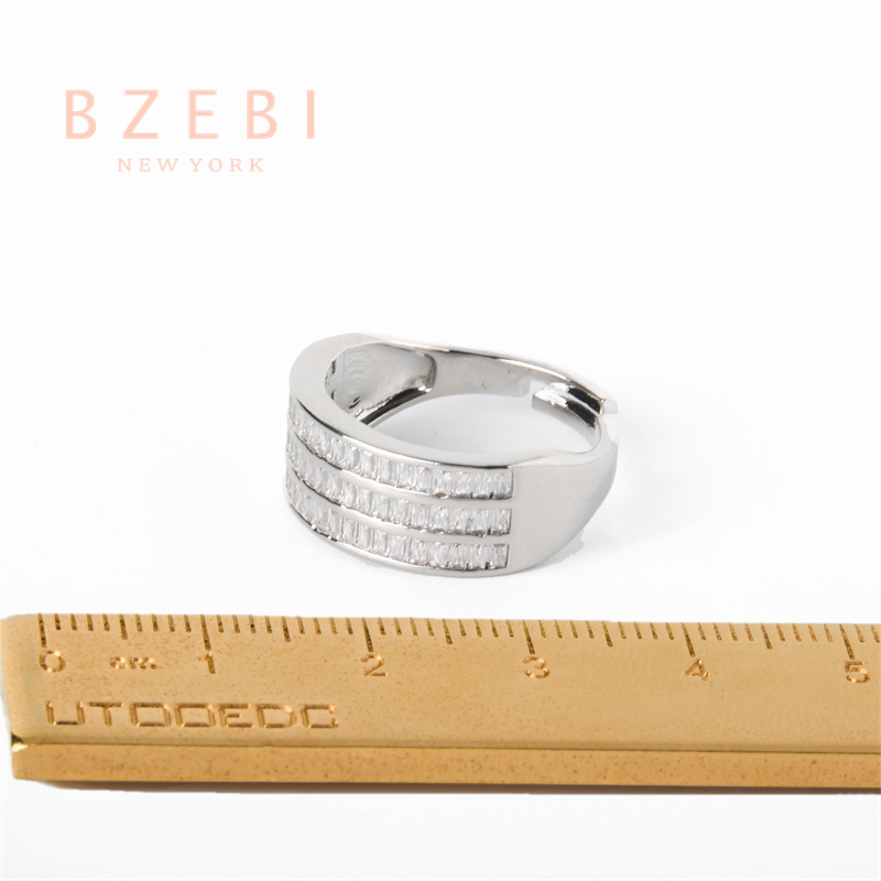 Bzebi Cincin Emas Berlian 18k, Cincin Terbuka Ajustable, Anti Karat, Gaya Korea, Aksesoris Fashion Wanita, Aksesoris Sehari-Hari, Perhiasan Premium, Hadiah Ulang Tahun Dengan Box 1188r