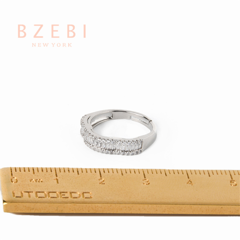 Bzebi Cincin Emas Berlian 18k, Cincin Terbuka Dapat Disesuaikan, Anti Karat, Gaya Korea, Aksesoris Fashion Wanita, Aksesoris Sehari-Hari, Perhiasan Premium, Hadiah Ulang Tahun Dengan Box 1190r