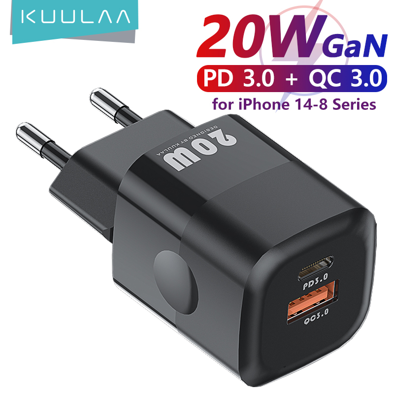 20w GaN PD USB C Charger QC 3.0 PD 3.0 USB Tipe C Fast Charger